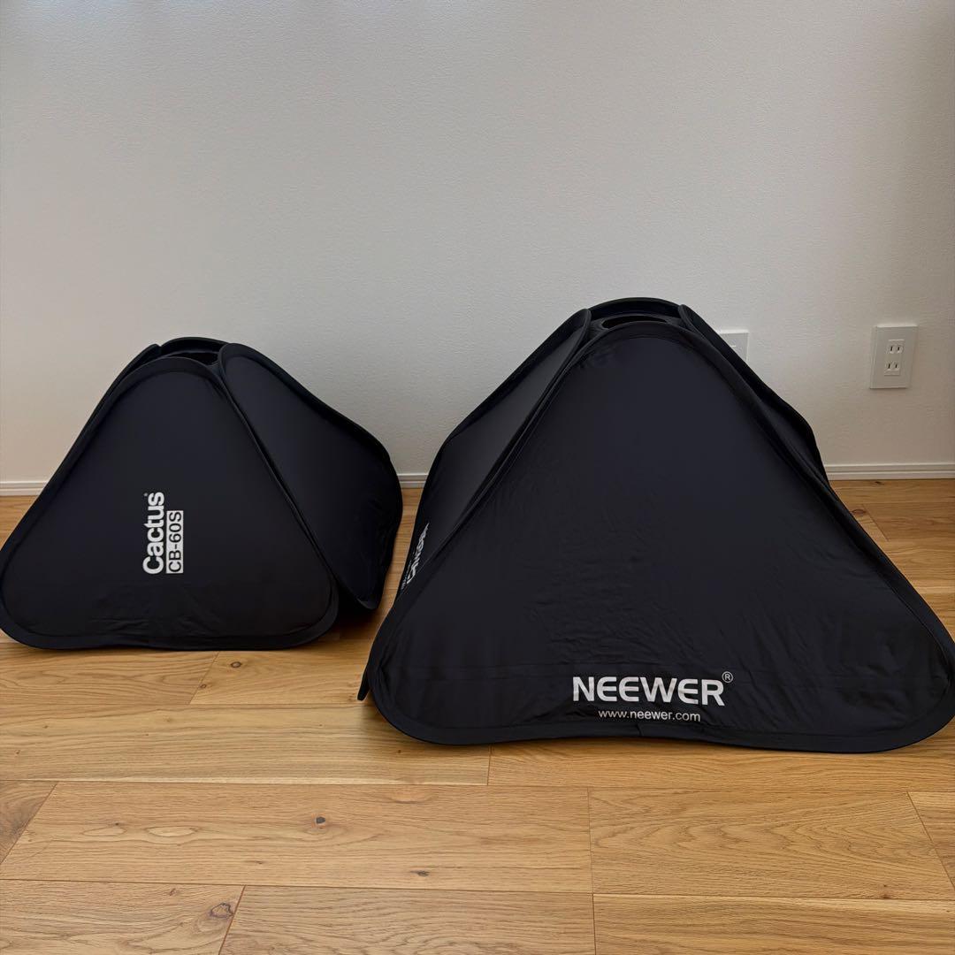 2個set Cactus CB-60W、NEEWER　ソフトボックス