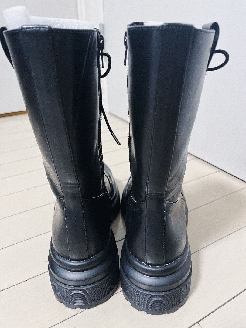 ラナ　Ameri　LACE UP TANK SOLE BOOTSブラック