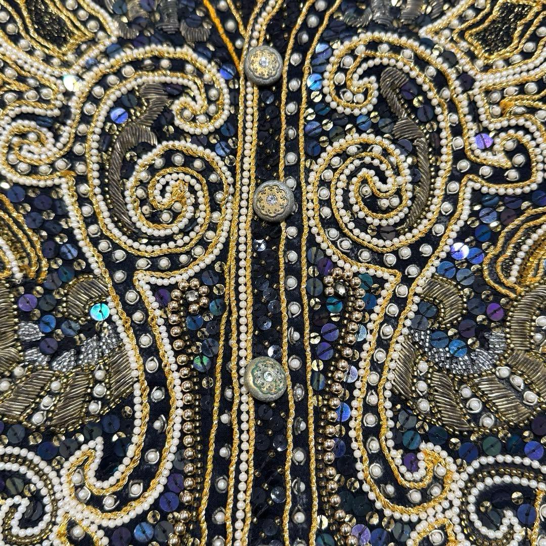 ド派手 豪華 ビーズ刺繍 FICCE YOSHIYUKI KONISHI ベスト