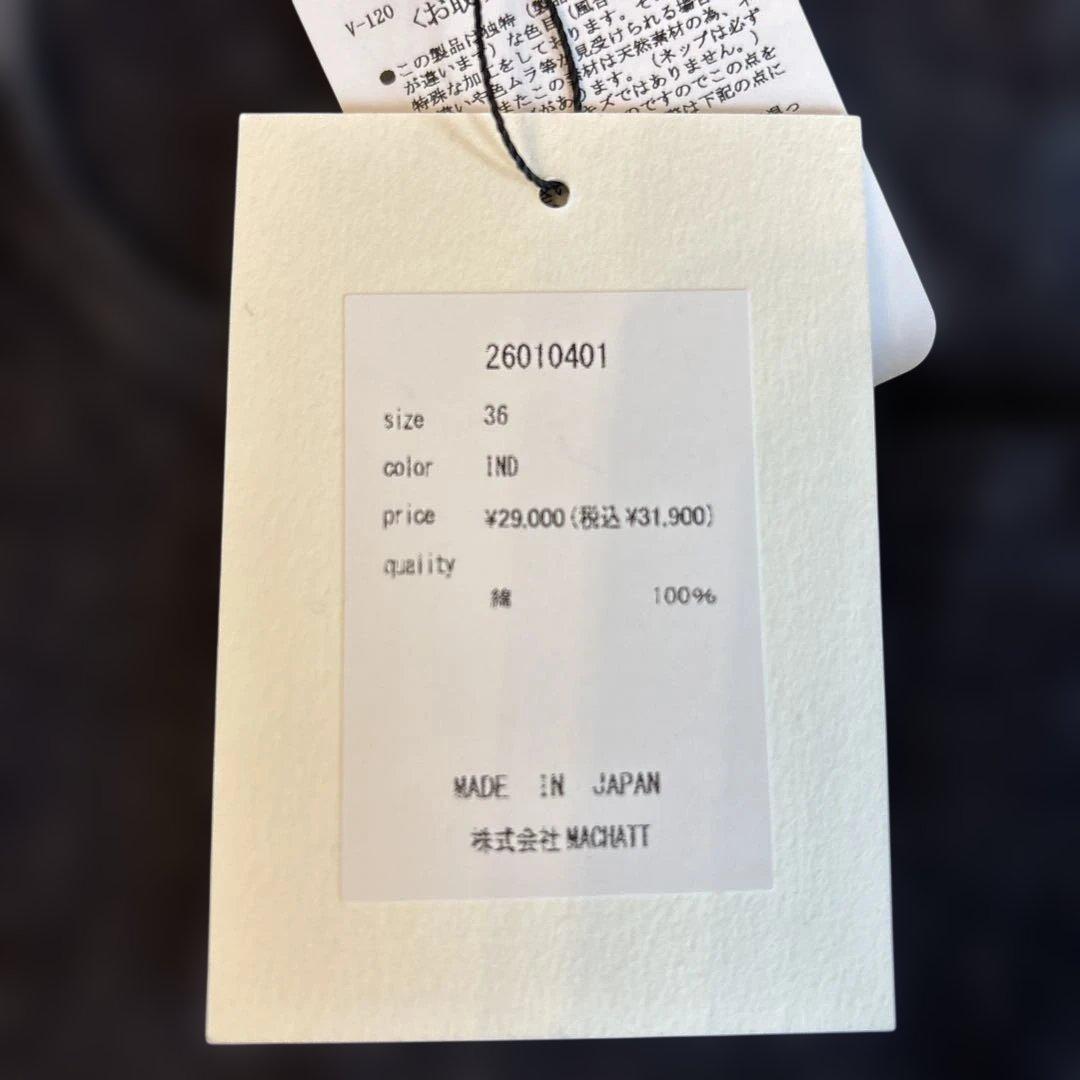 machatt ワンウォッシュデニム36 タグ付き新品