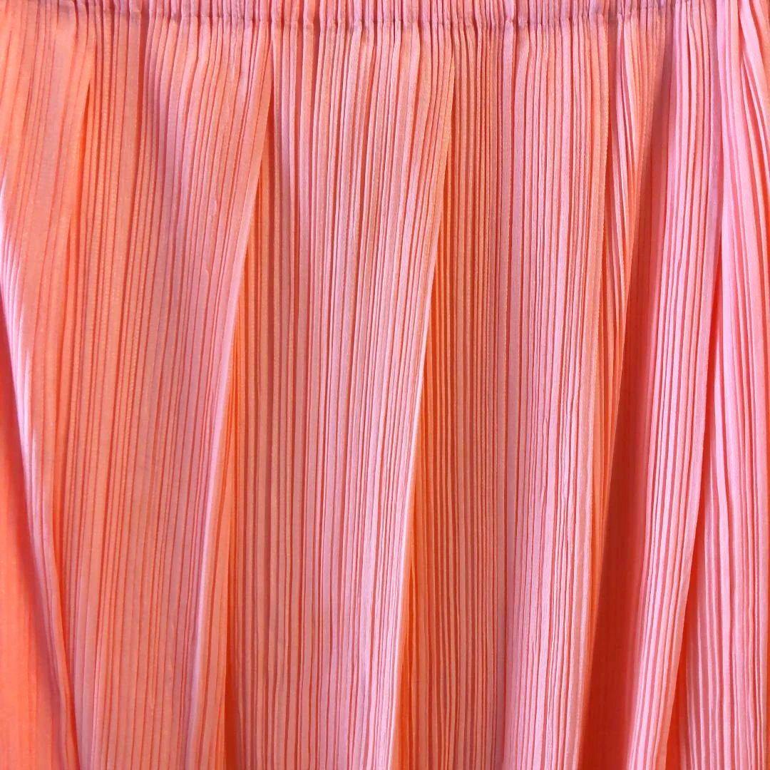 PLEATS PLEASE ヴィンテージ サーモンピンク ロングスカート
