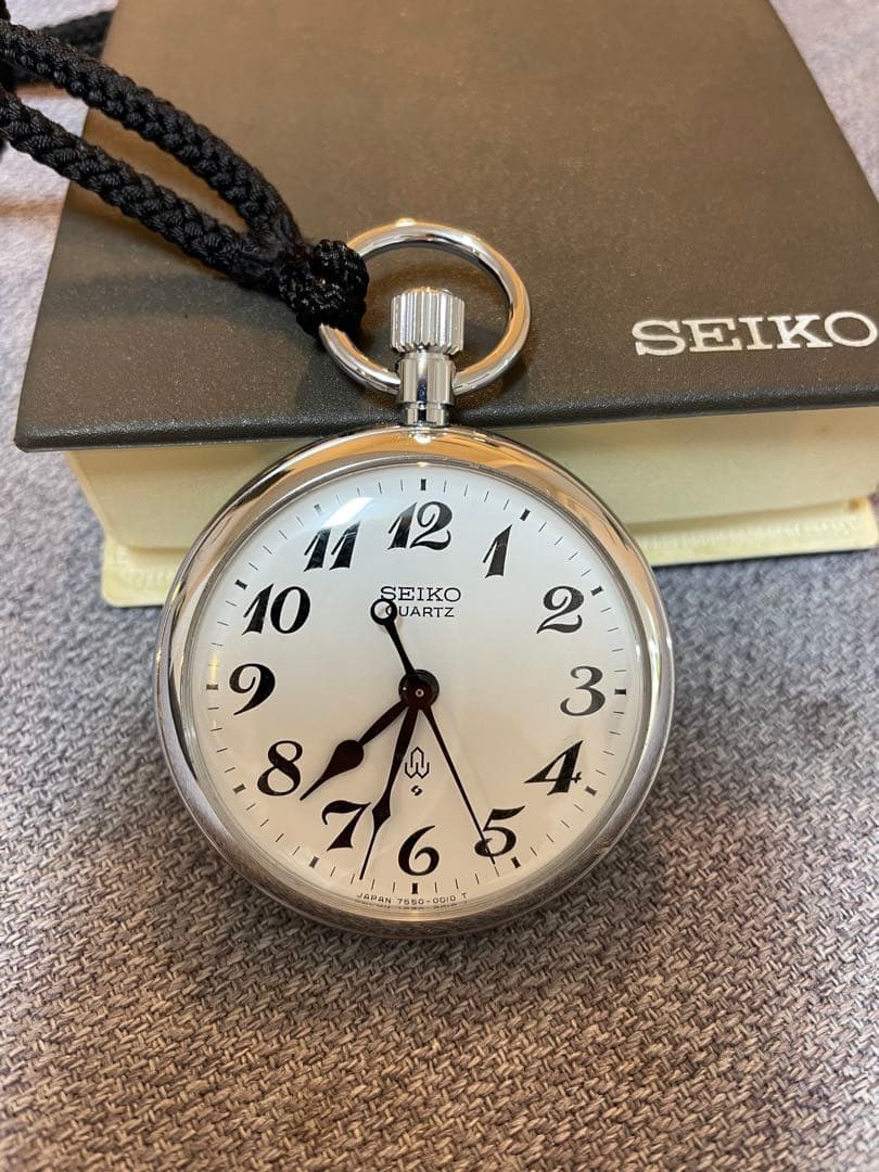 SEIKO/セイコー懐中時計　鉄道時計　クォーツ　7500-0010