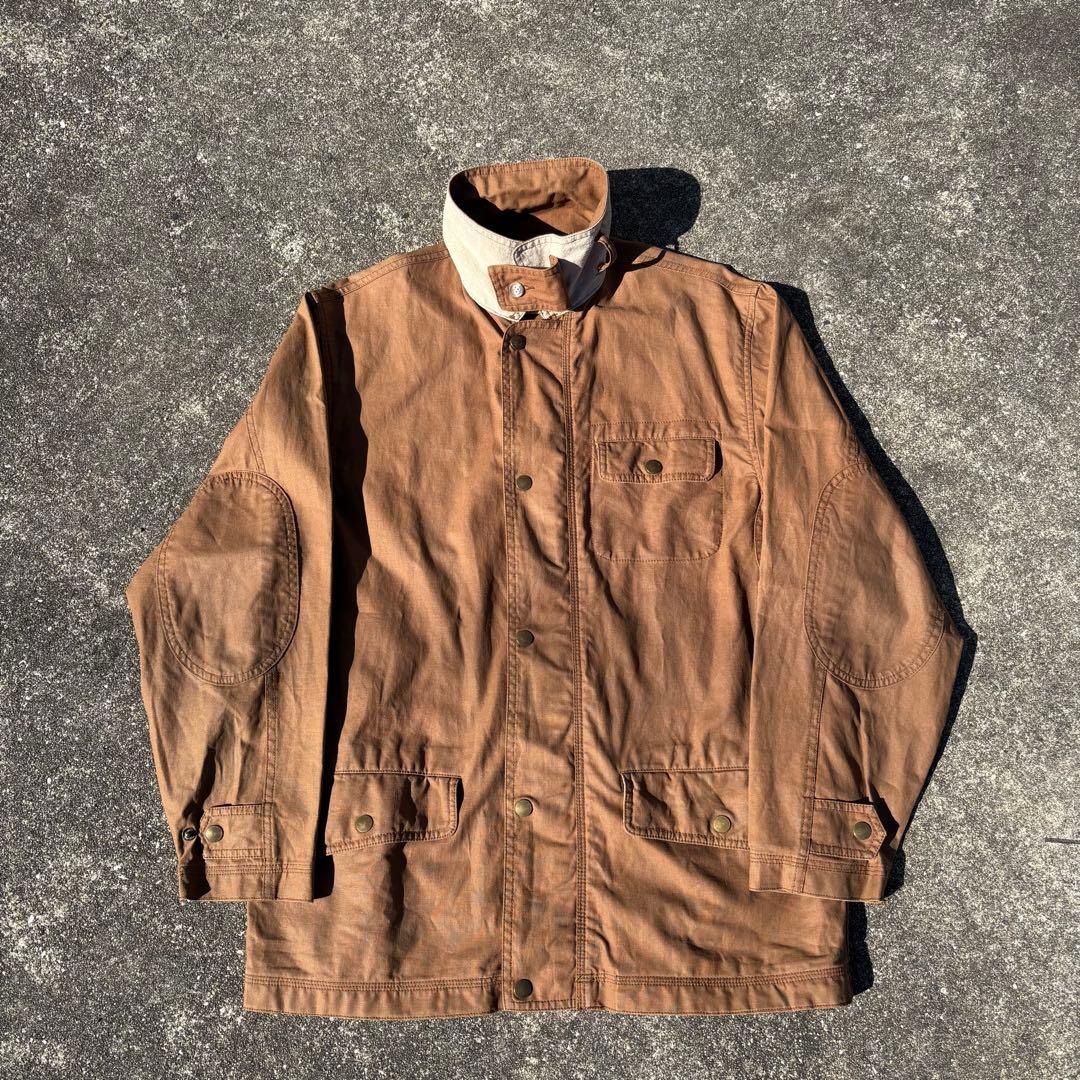 90s OLD GAP リネンジャケット カバーオール ブラウン 白タグ