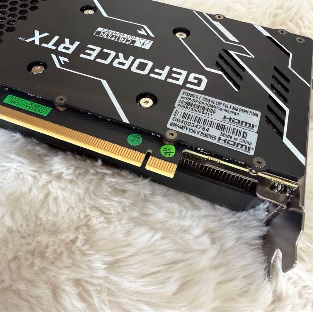 玄人志向 GALAKURO GG-RTX3060Ti-E8GB/DF/LHR
