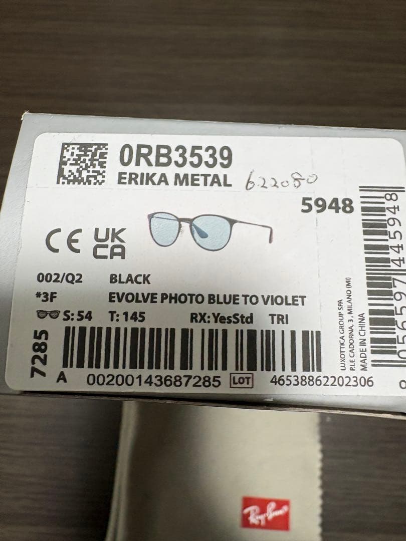 Ray-Ban ERIKA L ブラック サングラス