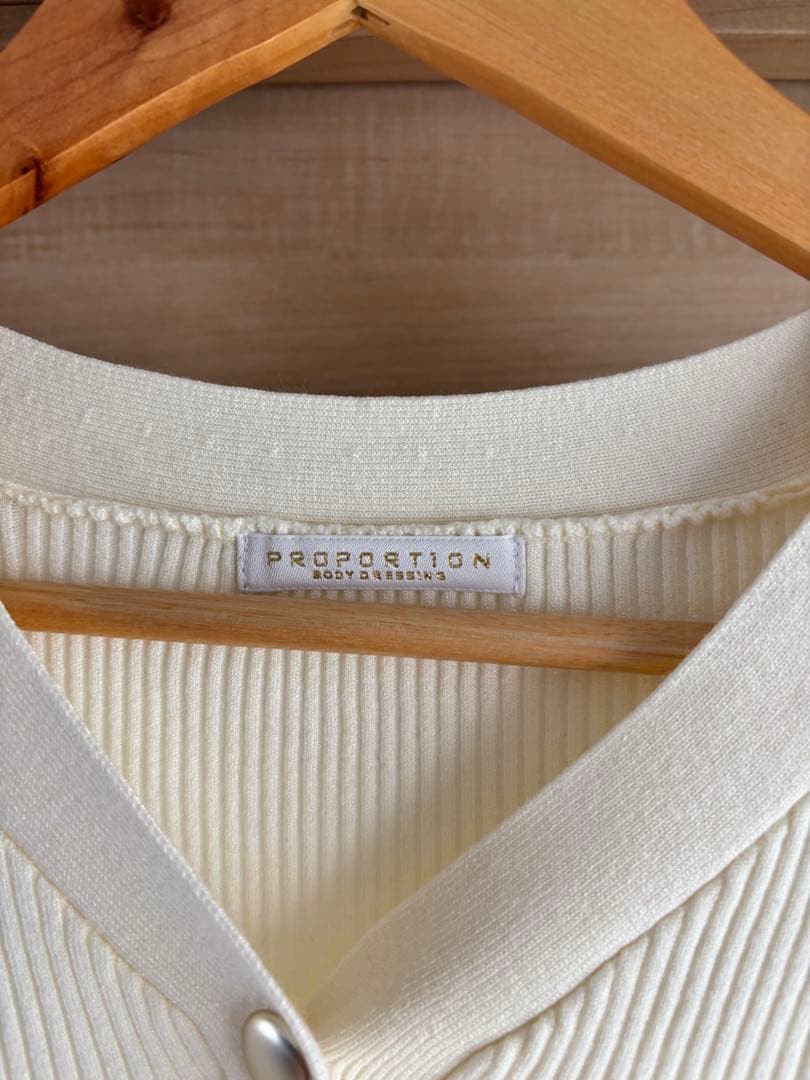 PROPORTION BODY DRESSING シアー切替ペプラムニット
