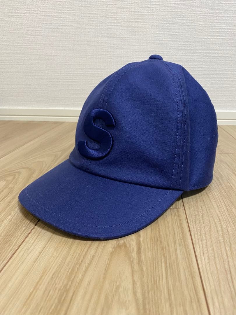 sacai コットン　Sロゴ　キャップ　ブルー　サカイ　2024SS