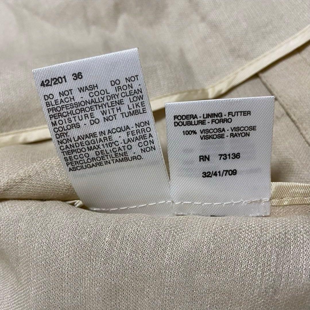 【未使用•タグ付✨】MaxMara リネン混 銀タグ テーラードジャケット 36