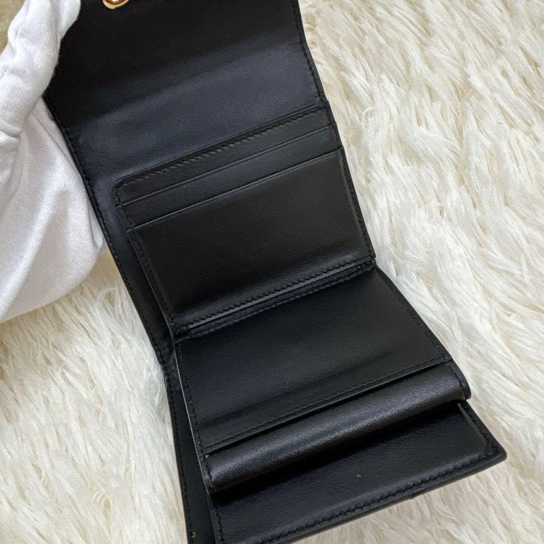 CELINE セリーヌ スモールフラップウォレット トリオンフ 三つ折り財布 黒