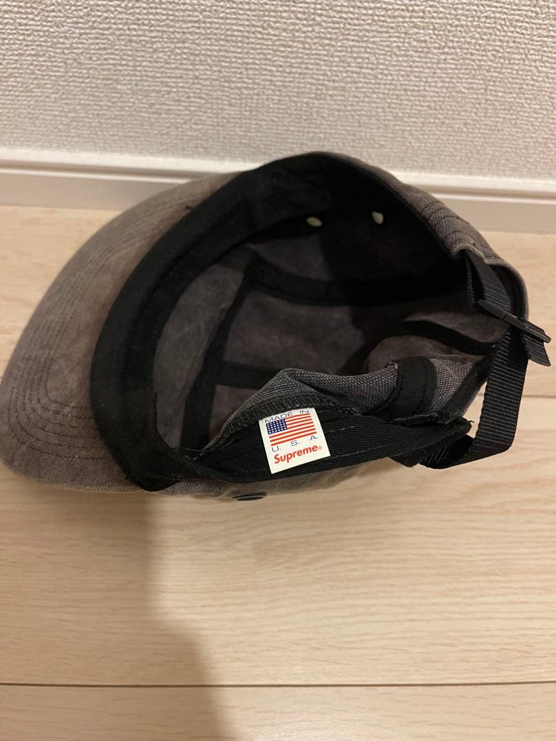 Supreme グレー キャップ フラットブリム