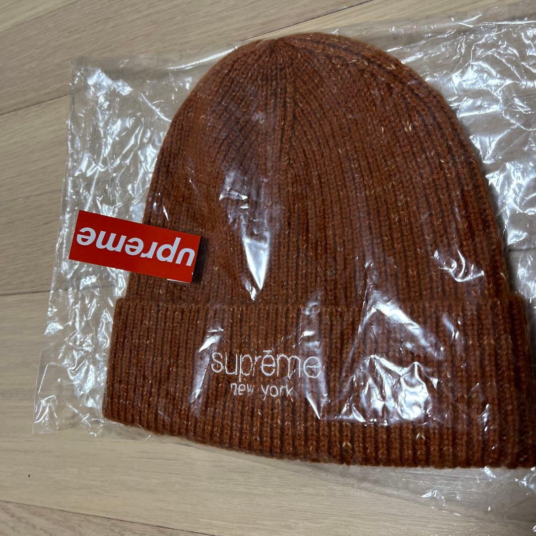 supreme classic logo ビーニーブラウン　beanie