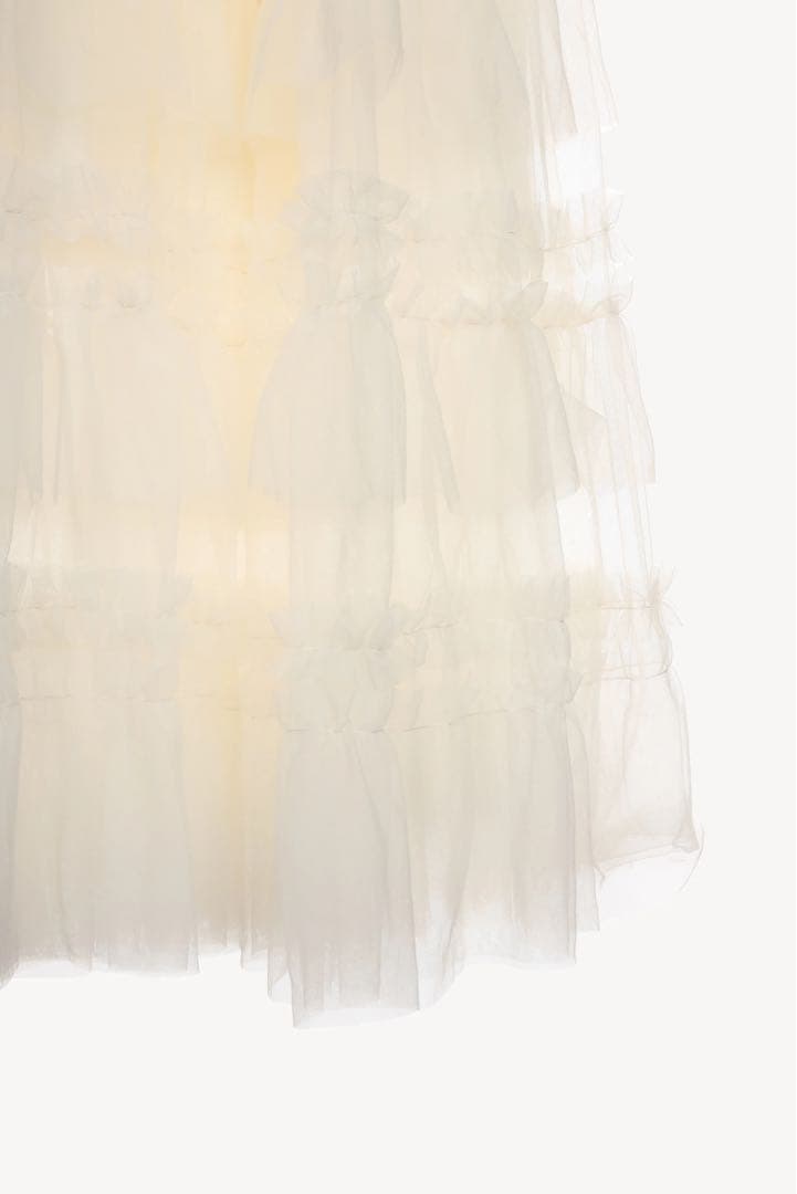 Acka tulle tiered knit dress チュールワンピース