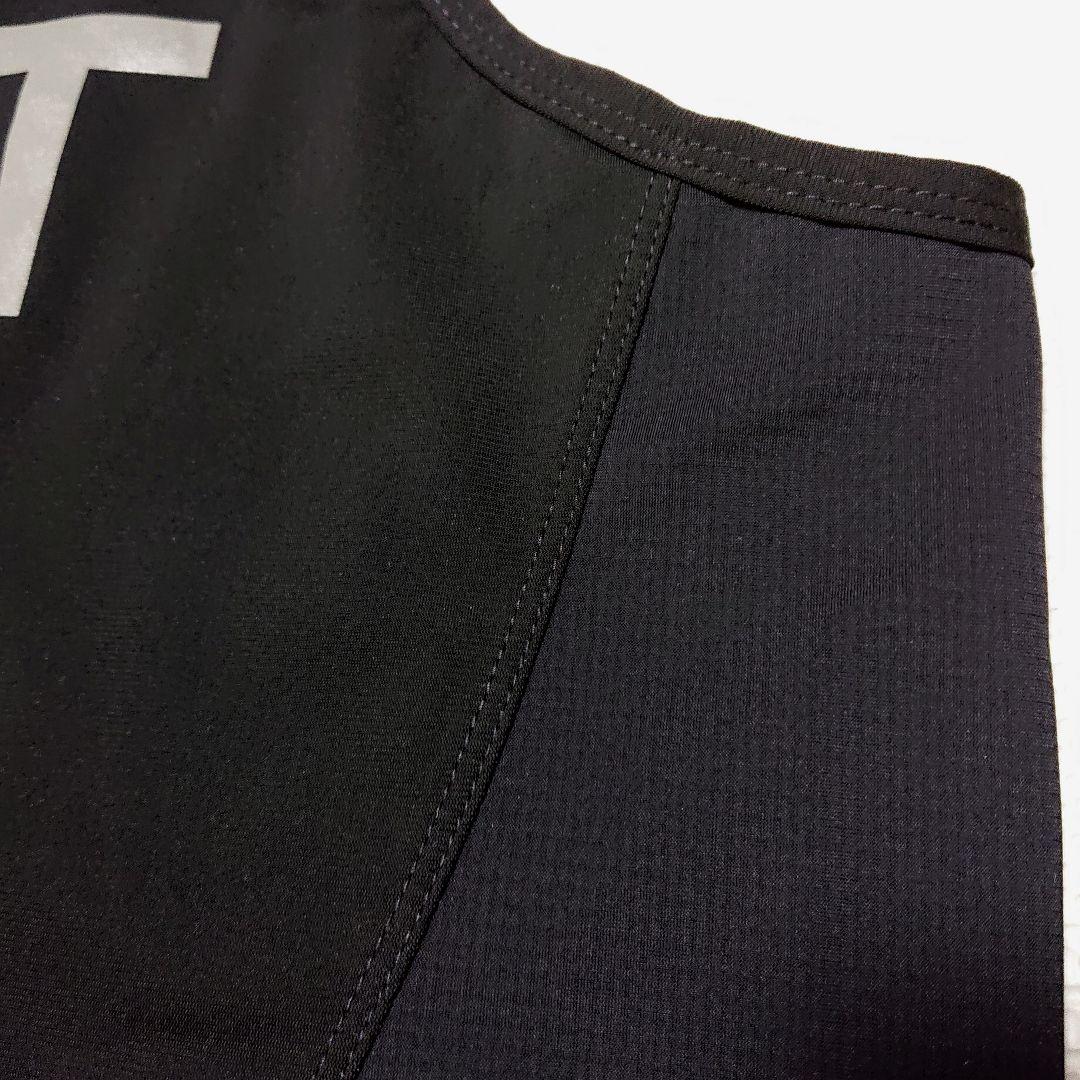 ■LÝFT リフト タンクトップ トレーニングウェア デカロゴ ナイロン 黒銀S
