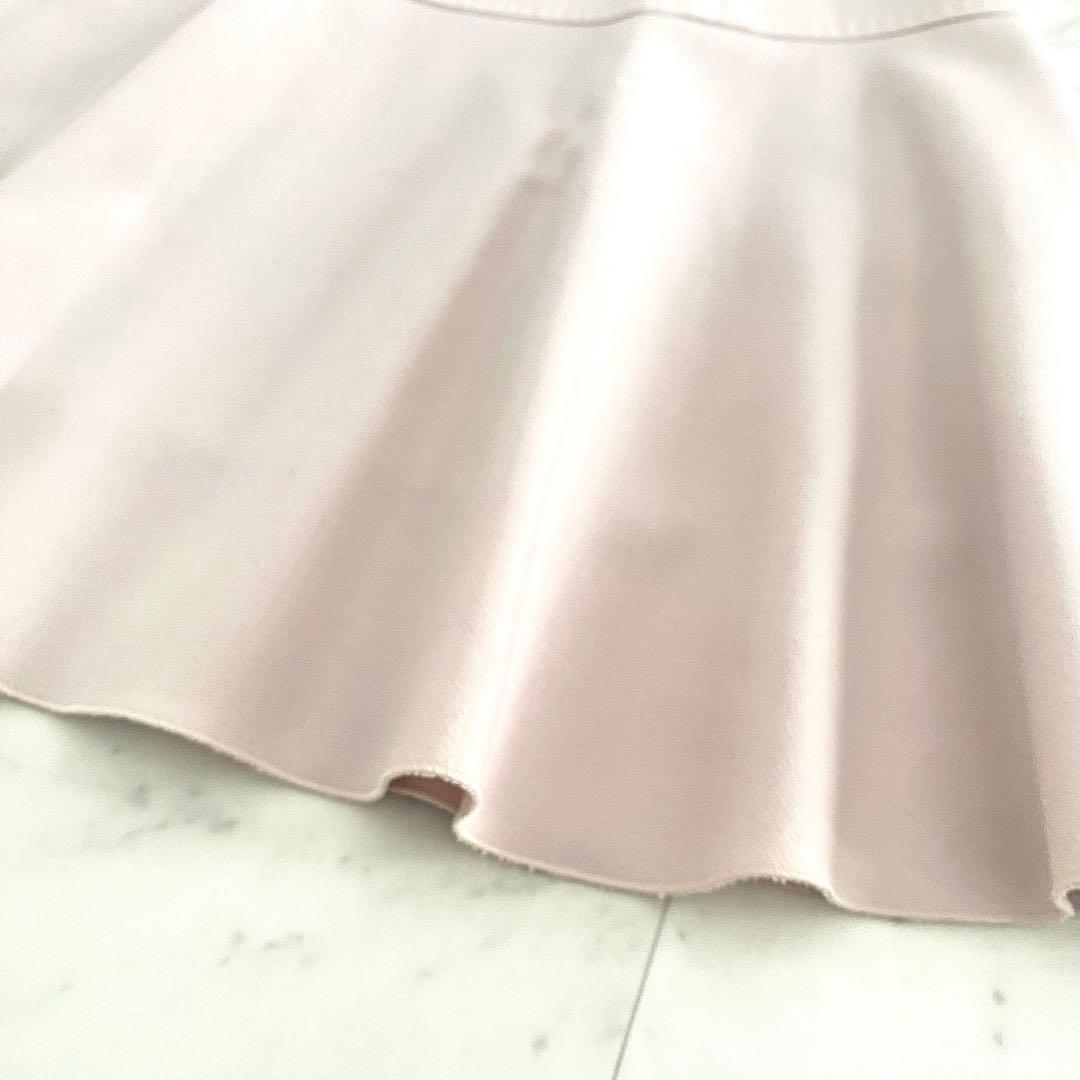 美品 デイジーリン フラワーラッフルワンピース 上品くすみピンク セレモニー対応