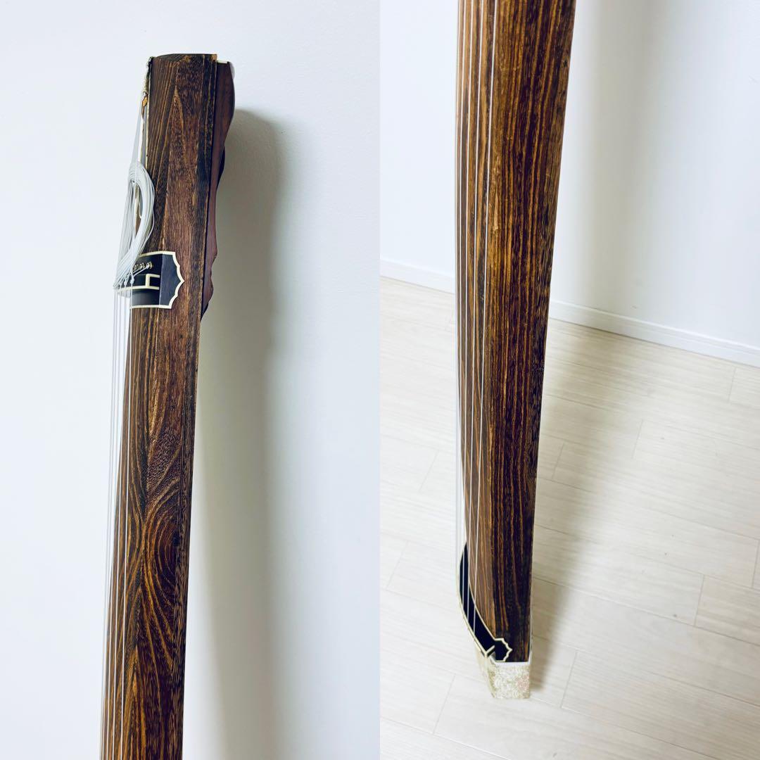 箏　13弦　すだれ彫り　和楽器　並甲 金蒔絵　上角