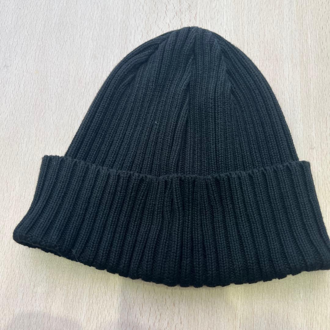 Supreme 黒 ニット帽 新品タグ付き