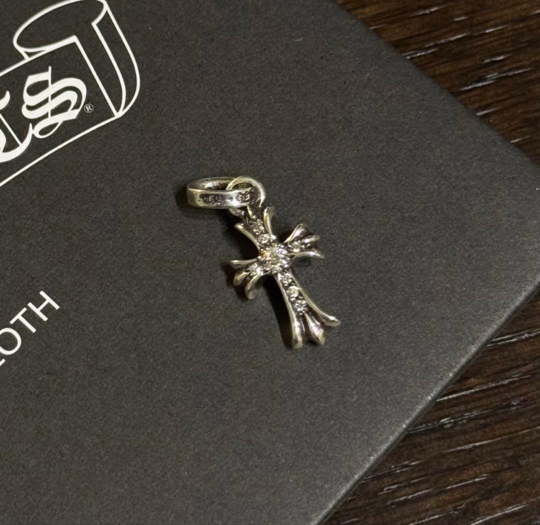 新品 原本 Chrome Hearts ベビーファット パヴェダイヤ チャーム