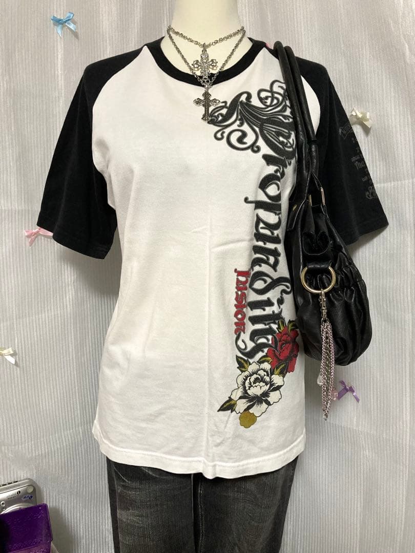 grunge mcbling y2k 平成ギャル お兄系 激カワプリントt
