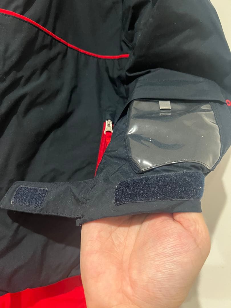 【美品値下】DESCENTE キッズスキーウェア上下セット 110サイズ　紺赤