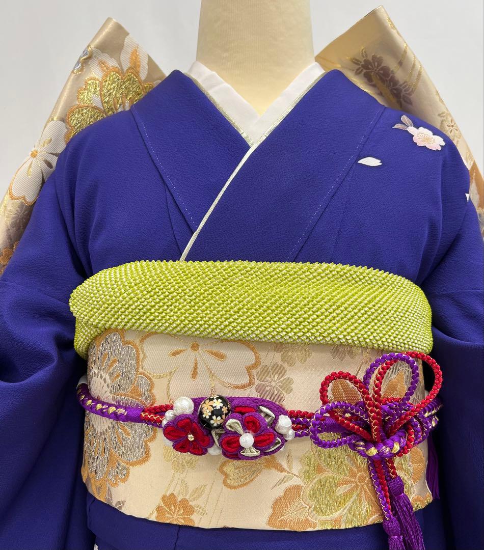 振り袖　フルセット　金彩加工　刺繍入り　両面全通袋帯 成人式　振袖　571