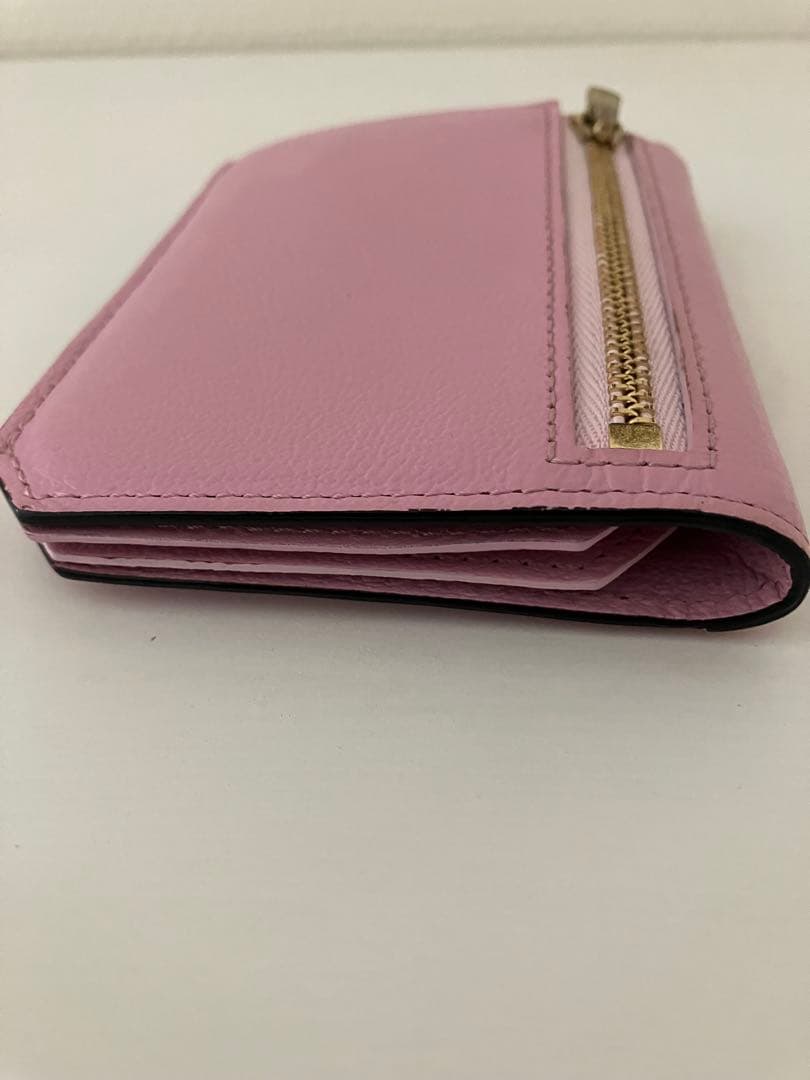 美品ラルコバレーノ　翁安芸さんコラボ　スマートカードウォレットpeonypink