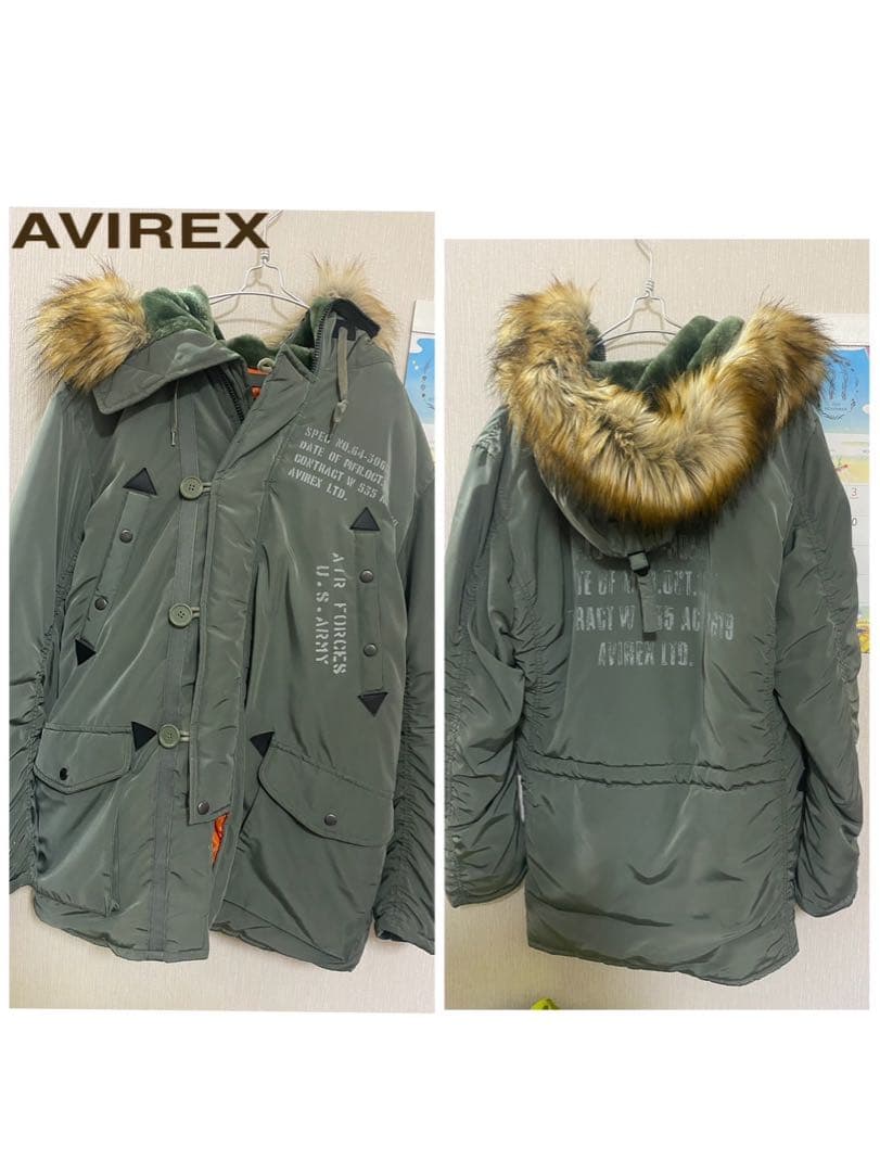 hiro　　美品　AVIREXメンズL N-3Bモッズコート