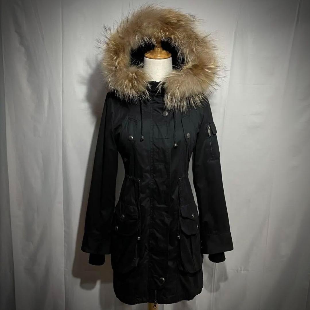 ジャケット・アウター 00s black military fur coat y2k vkei m65
