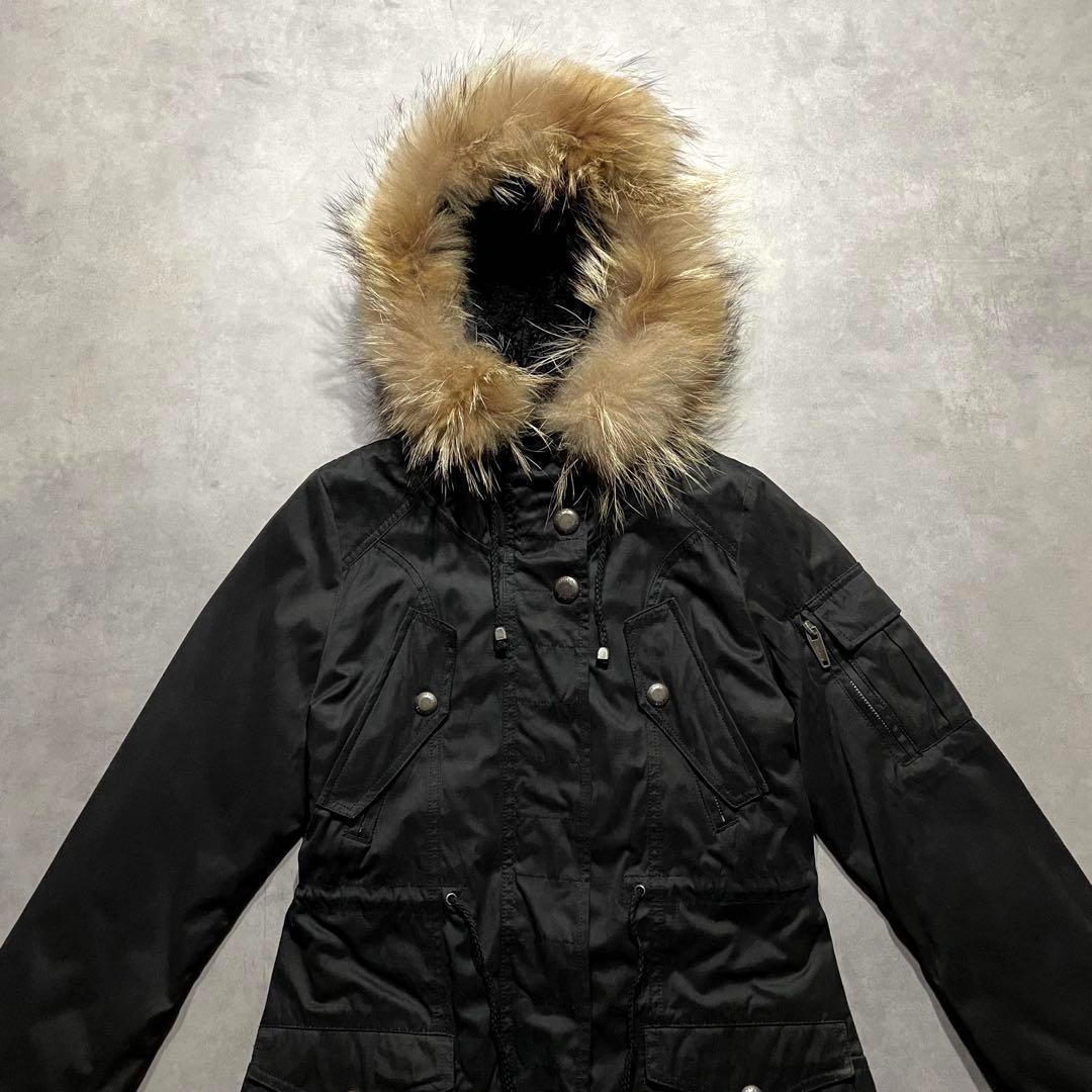 ジャケット・アウター 00s black military fur coat y2k vkei m65