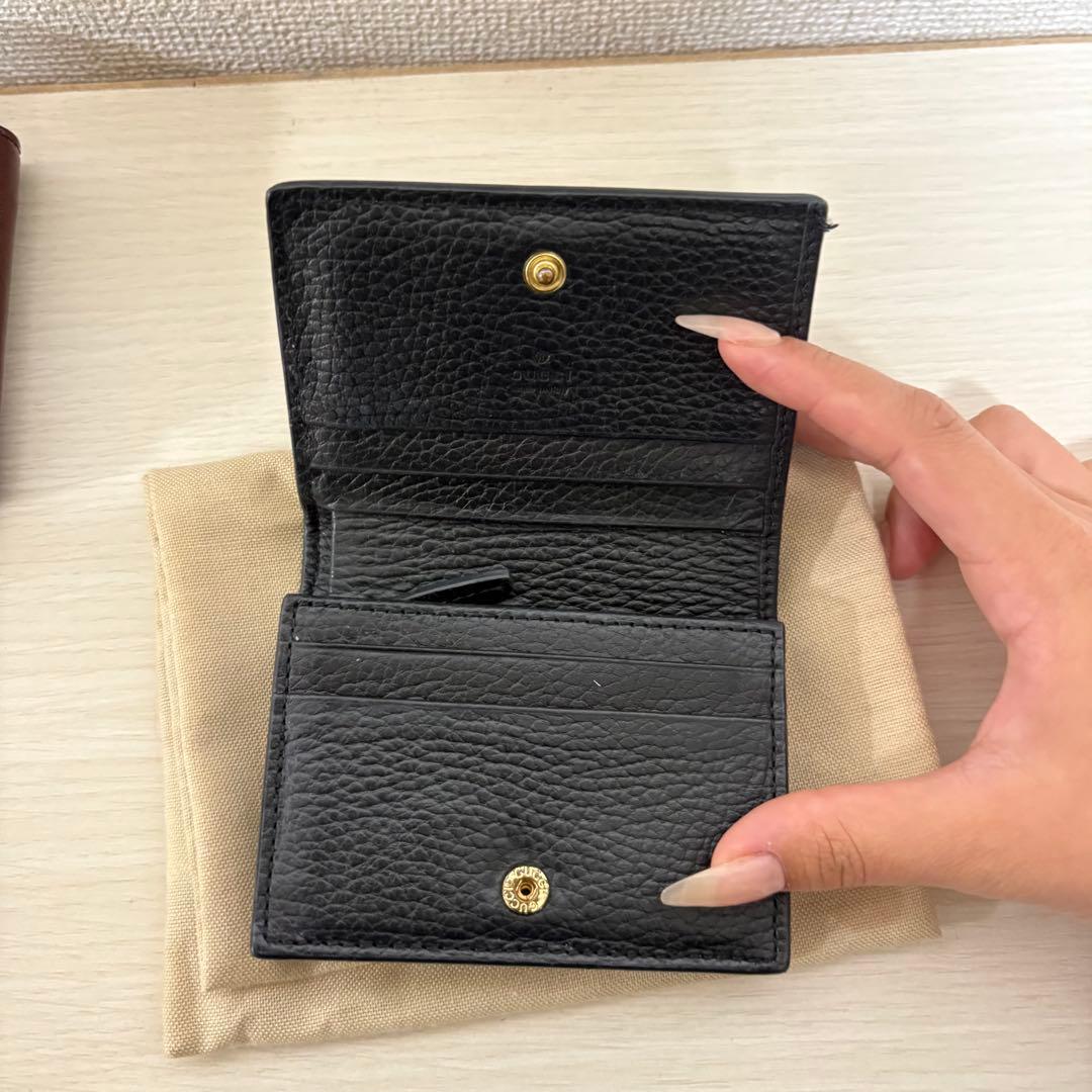 GUCCI グッチ オンライン限定 ダブルGバイカラー カードケース ウォレット