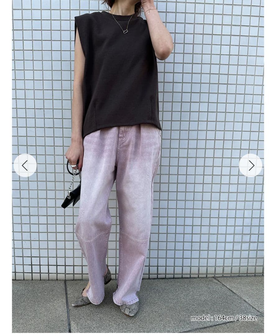 PERSON & PEOPLE YENNピンク ワイドデニムパンツ 36サイズ