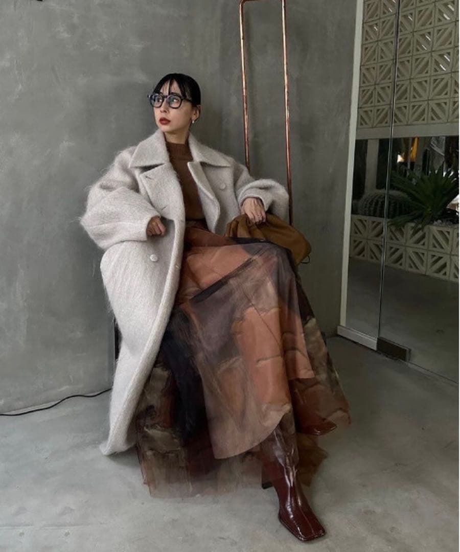 ジャケット・アウター Ameri DEFORMATION COLLAR SHAGGY COAT