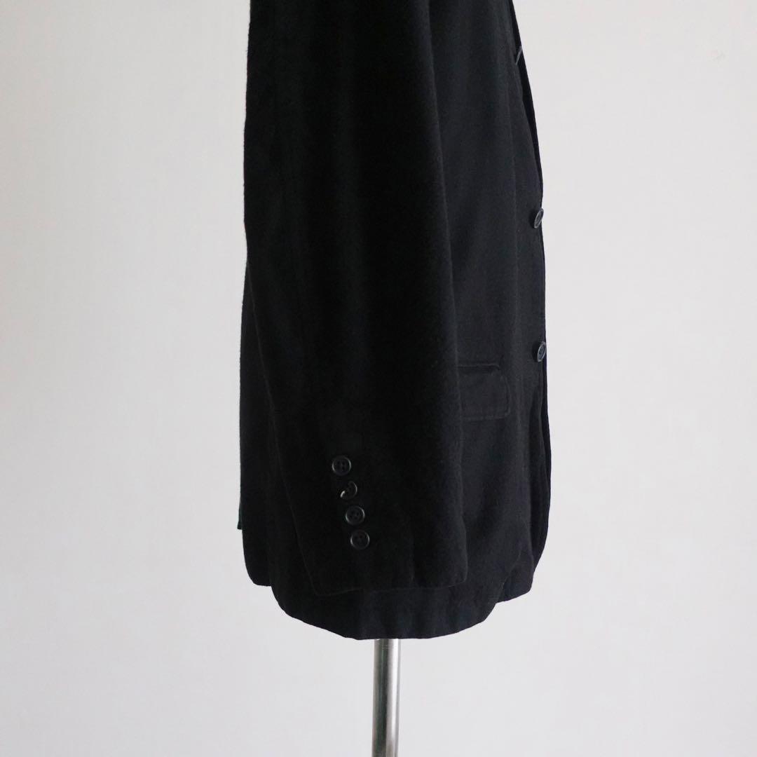 94AW Y’s for men ブラックウール　スタンドカラージャケット　2