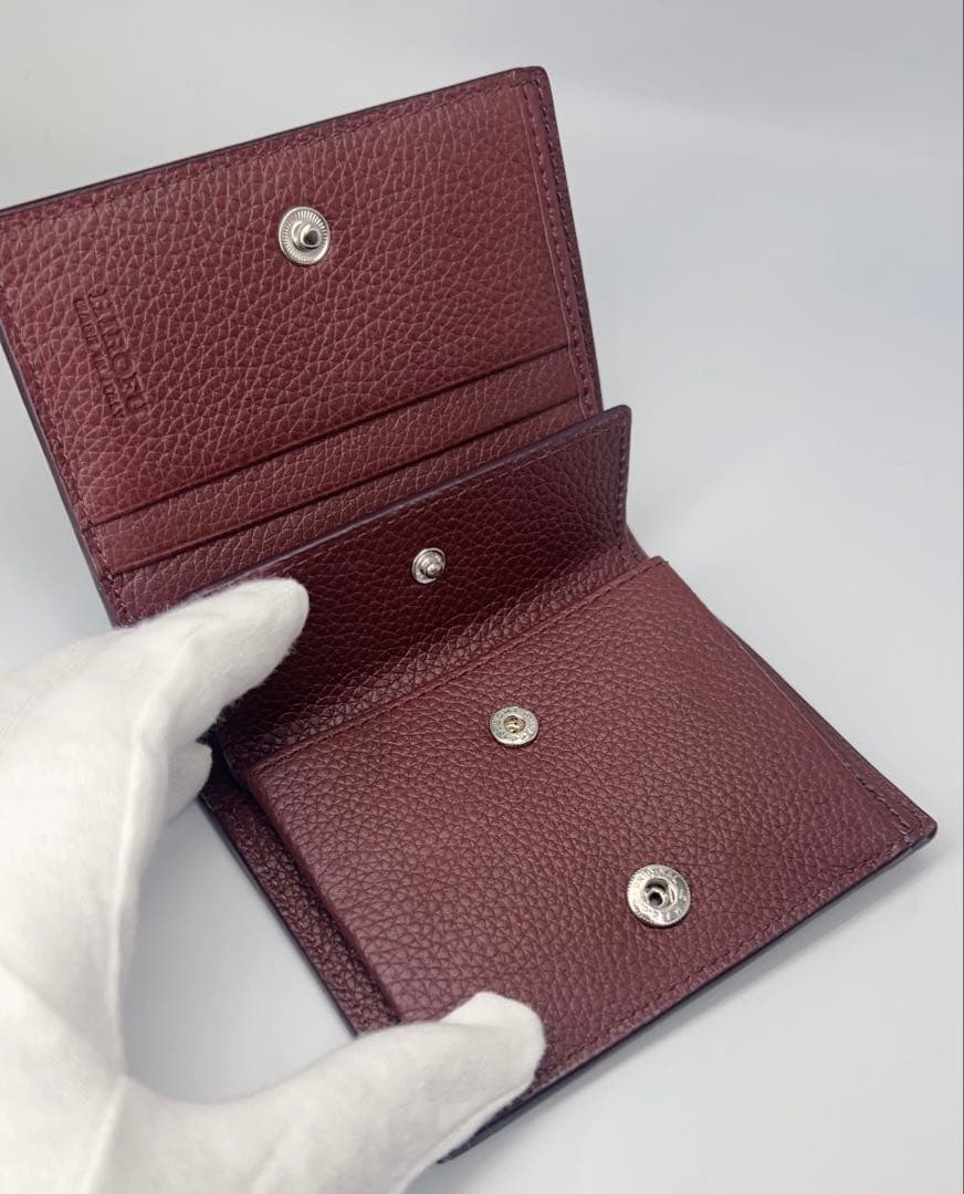 【未使用✨】HIROFUヒロフ 二折り財布 レザーウォレット　ダークブラウン