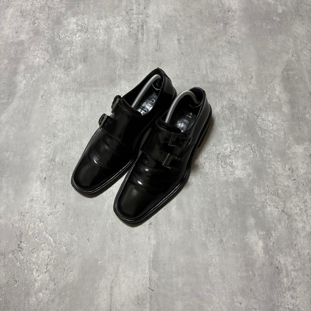 靴 90s GUCCI archive monk strap shoes