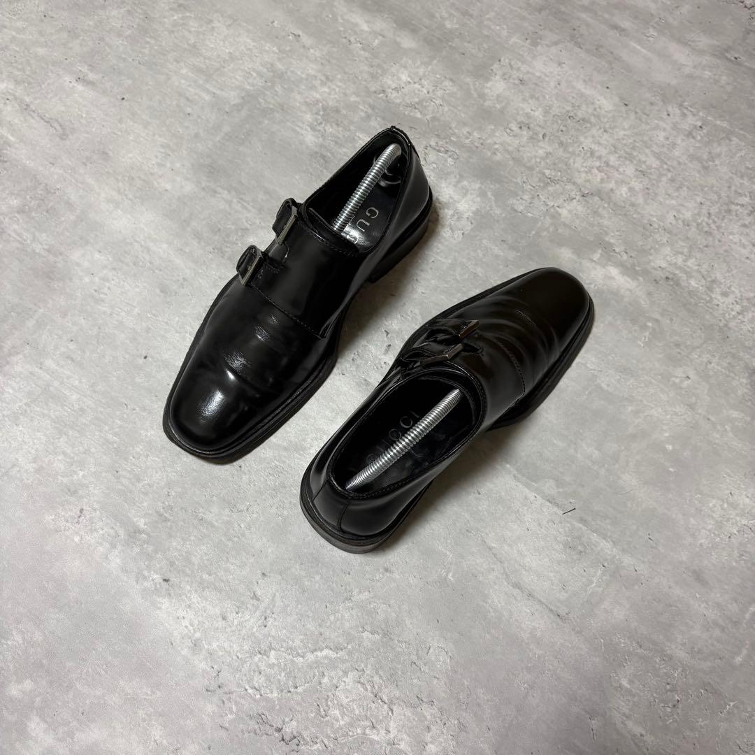 靴 90s GUCCI archive monk strap shoes
