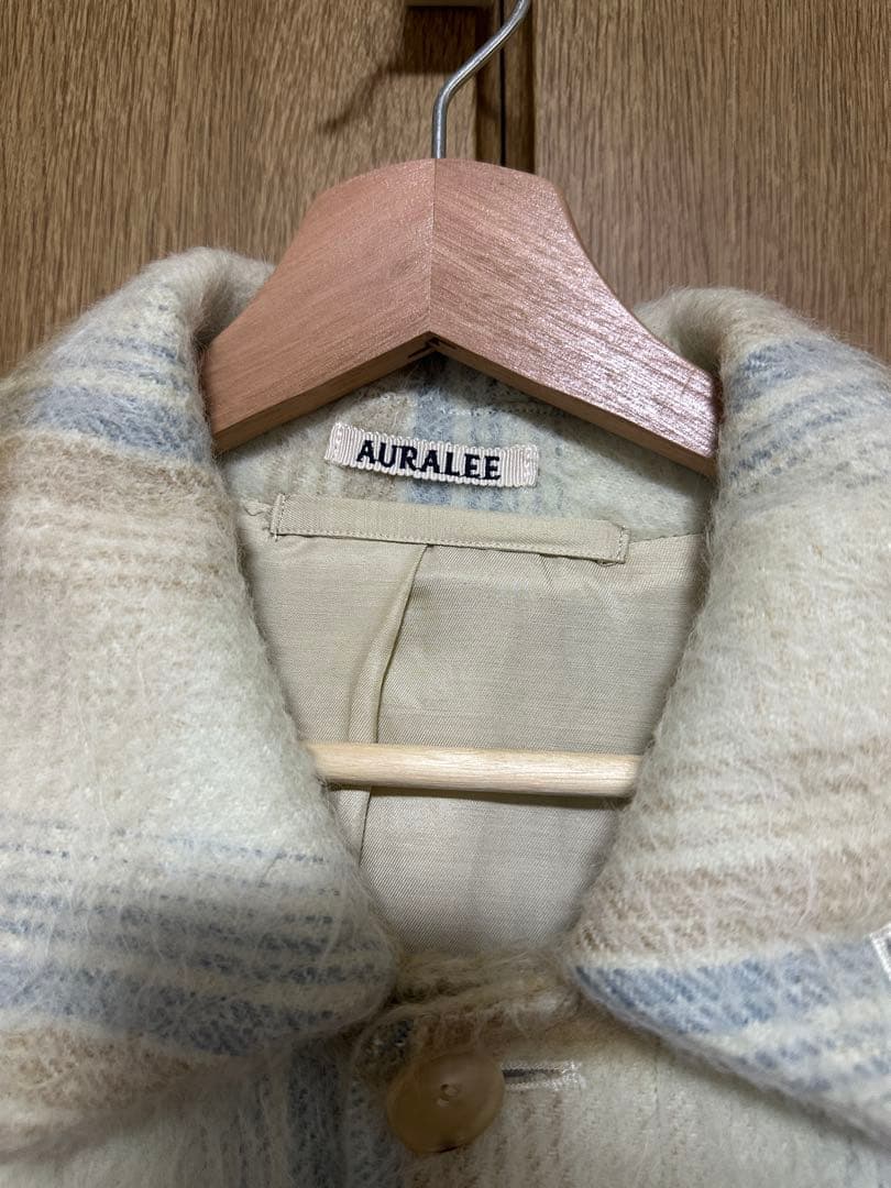 ジャケット・アウター AURALEE SURI ALPACA SHAGGY CHECK BLOUSON