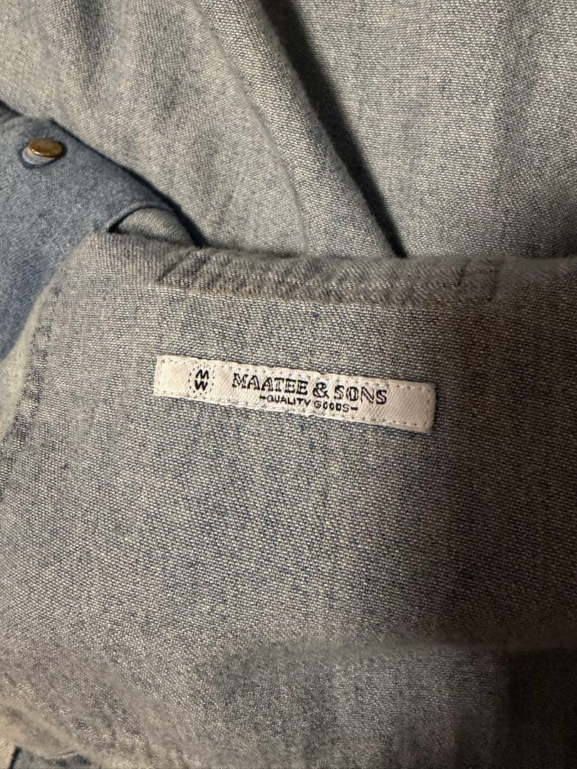 25AW サイズ2 MAATEE&SONS デニムシャツカバーオール