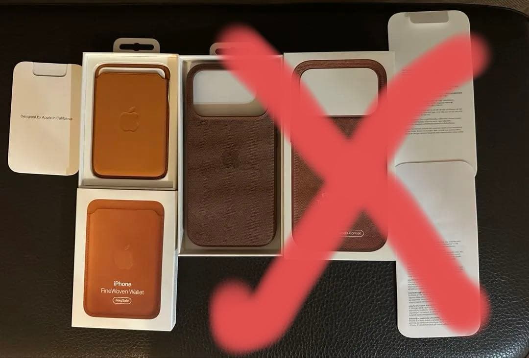 iPhone ファインウーブンウォレットのみ　 純正