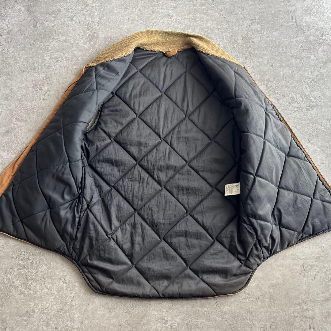 80's USA製■carhartt カーハート【M】ダックベスト 腰ゴム