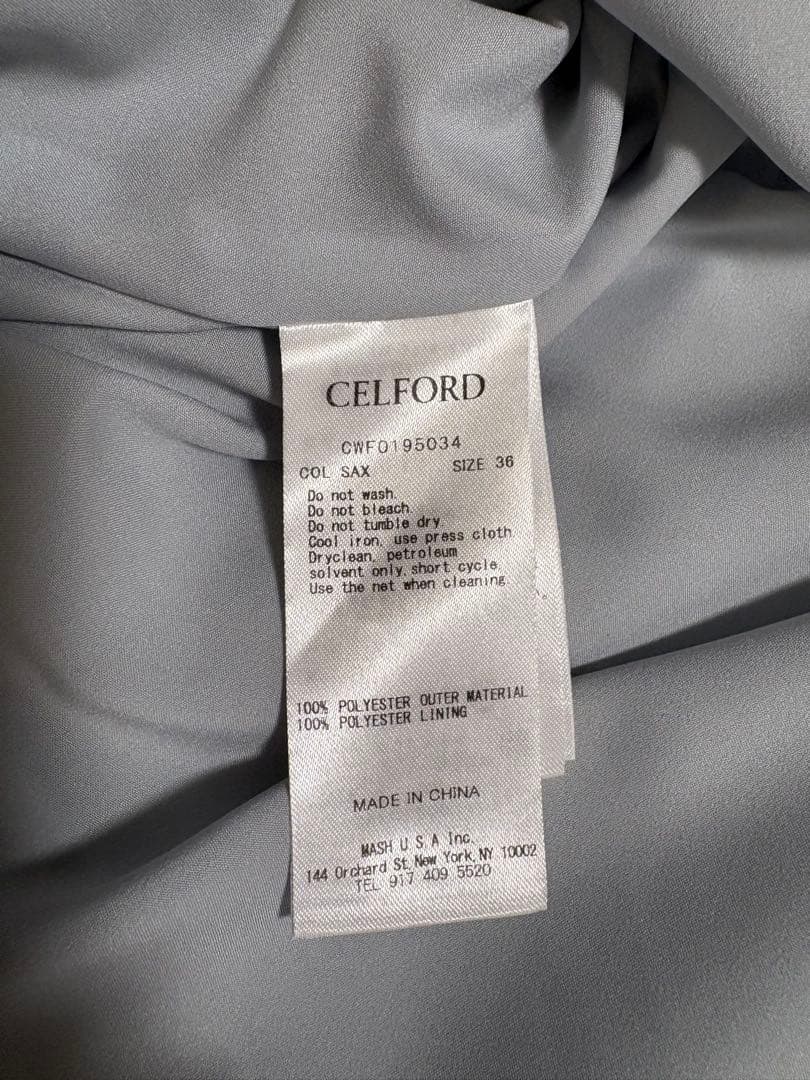 バックサテンタックワンピース　セルフォード　CELFORD