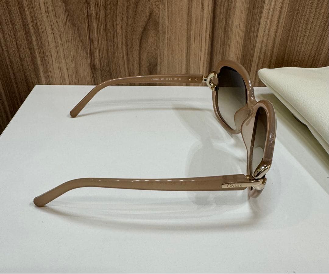 【美品】Chloe クロエ CE672SA サングラス ベージュ×ブラウン