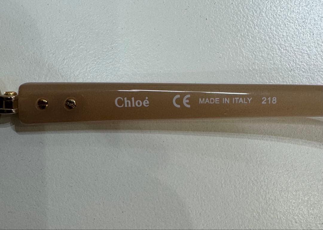 【美品】Chloe クロエ CE672SA サングラス ベージュ×ブラウン