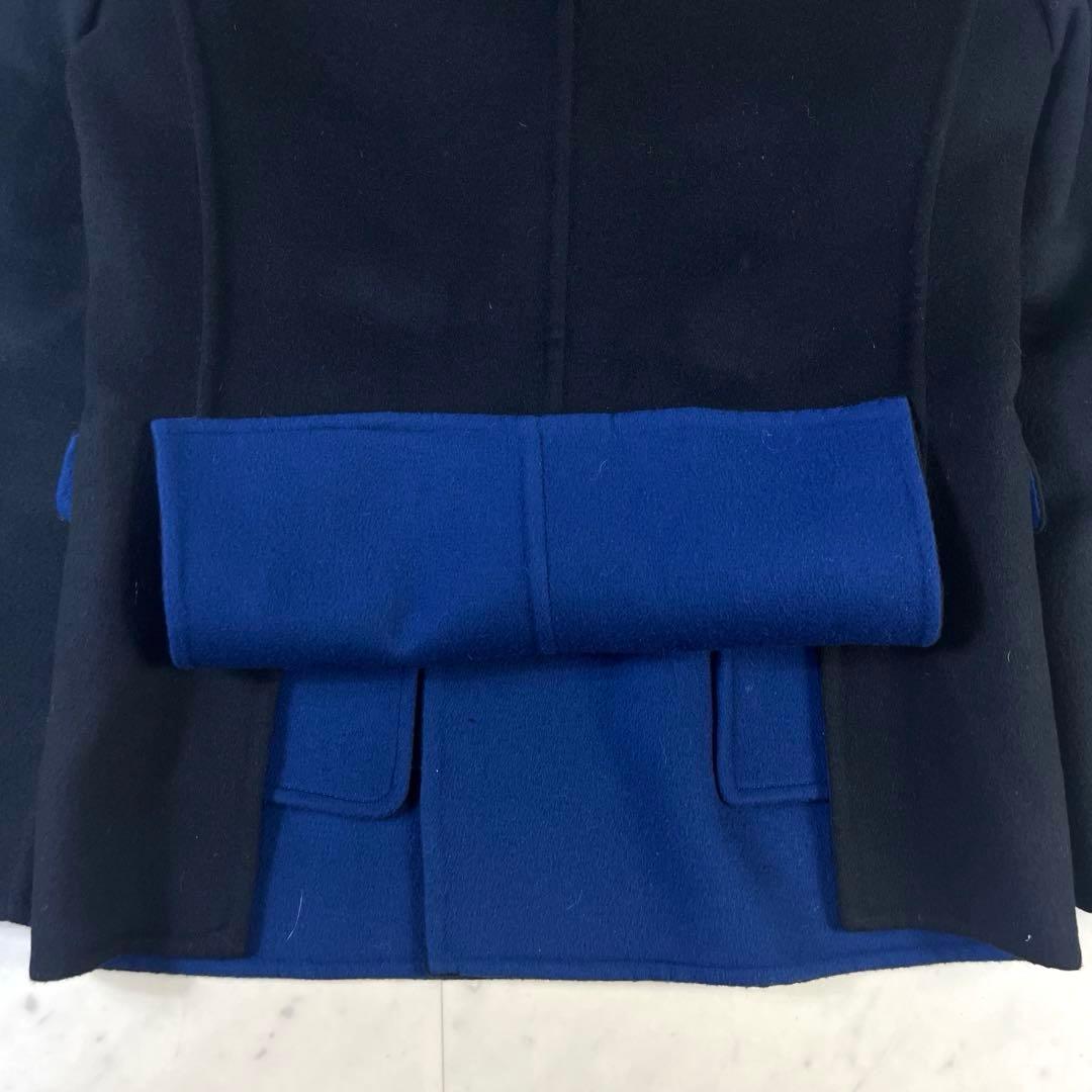 トゥモローランド　ウールダブルジャケット　定価4.9万　黒　44 裏地が青