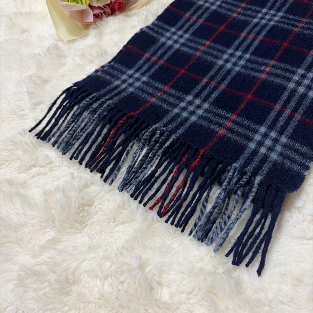 美品 BURBERRY バーバリー ノバチェック カシミヤ100 長め マフラー