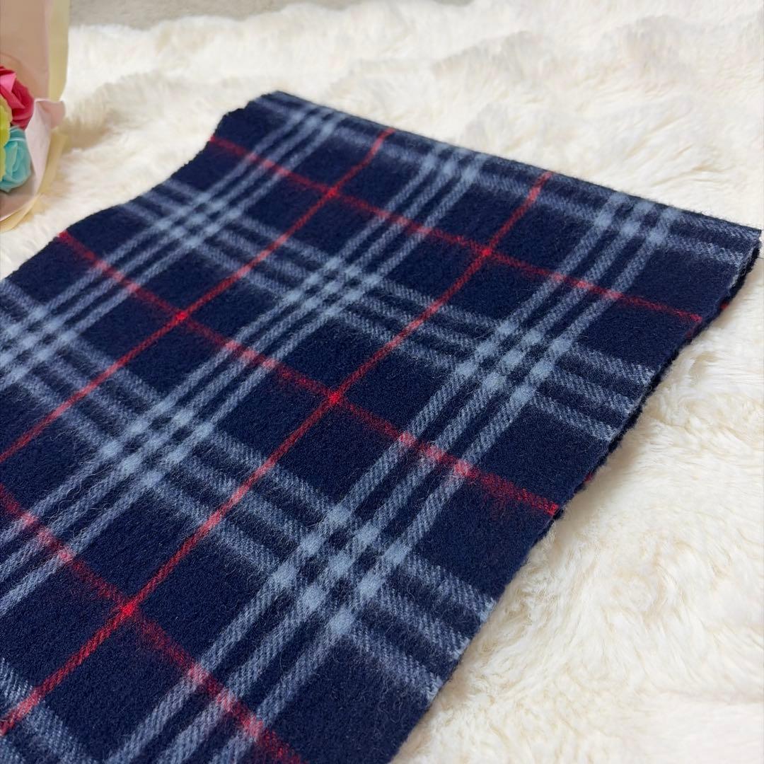 美品 BURBERRY バーバリー ノバチェック カシミヤ100 長め マフラー