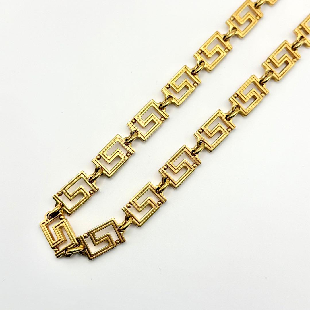 美品✨VERSACE ネックレス メデューサ グレカ 刻印 ゴールド