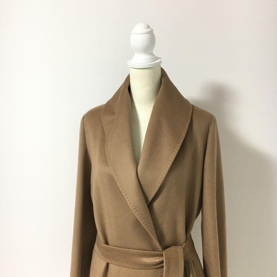 近年美品　Max Mara STUDIO マックスマーラ　ウール　ベルト　コート