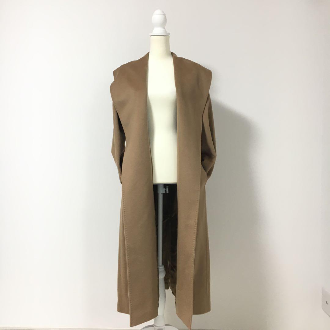 近年美品　Max Mara STUDIO マックスマーラ　ウール　ベルト　コート