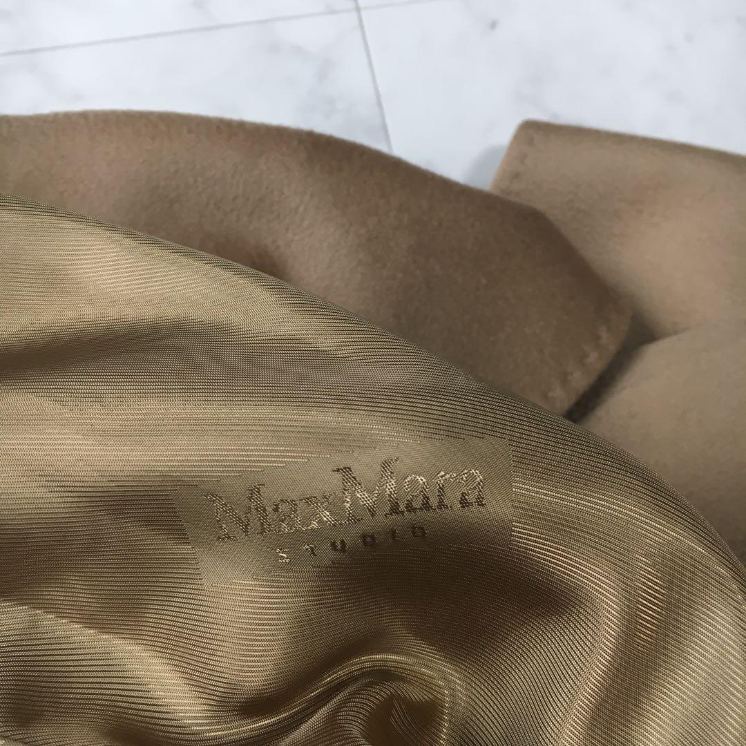 近年美品　Max Mara STUDIO マックスマーラ　ウール　ベルト　コート