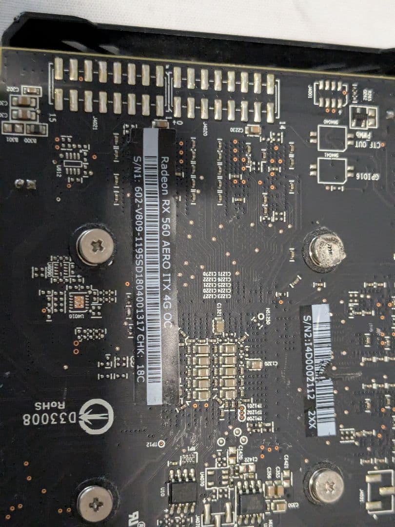 MSI Radeon RX 550 AERO ITX 4G OC 本体